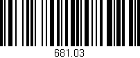 Código de barras (EAN, GTIN, SKU, ISBN): '681.03'