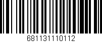 Código de barras (EAN, GTIN, SKU, ISBN): '681131110112'