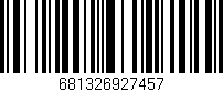 Código de barras (EAN, GTIN, SKU, ISBN): '681326927457'