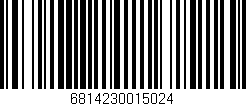 Código de barras (EAN, GTIN, SKU, ISBN): '6814230015024'