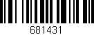 Código de barras (EAN, GTIN, SKU, ISBN): '681431'