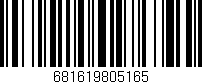Código de barras (EAN, GTIN, SKU, ISBN): '681619805165'