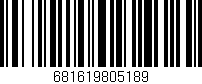 Código de barras (EAN, GTIN, SKU, ISBN): '681619805189'