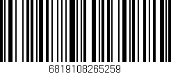 Código de barras (EAN, GTIN, SKU, ISBN): '6819108265259'