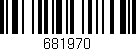 Código de barras (EAN, GTIN, SKU, ISBN): '681970'