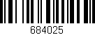 Código de barras (EAN, GTIN, SKU, ISBN): '684025'