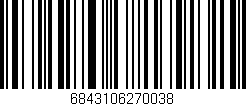 Código de barras (EAN, GTIN, SKU, ISBN): '6843106270038'