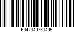 Código de barras (EAN, GTIN, SKU, ISBN): '6847840760435'