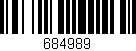 Código de barras (EAN, GTIN, SKU, ISBN): '684989'
