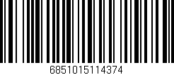 Código de barras (EAN, GTIN, SKU, ISBN): '6851015114374'