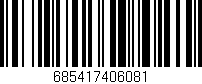 Código de barras (EAN, GTIN, SKU, ISBN): '685417406081'