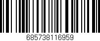 Código de barras (EAN, GTIN, SKU, ISBN): '685738116959'