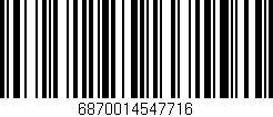 Código de barras (EAN, GTIN, SKU, ISBN): '6870014547716'
