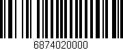 Código de barras (EAN, GTIN, SKU, ISBN): '6874020000'
