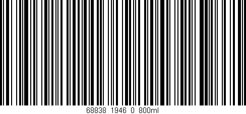 Código de barras (EAN, GTIN, SKU, ISBN): '68838_1946_0_800ml'