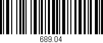 Código de barras (EAN, GTIN, SKU, ISBN): '689.04'