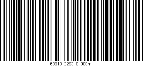 Código de barras (EAN, GTIN, SKU, ISBN): '68910_2293_0_800ml'