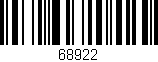 Código de barras (EAN, GTIN, SKU, ISBN): '68922'