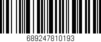 Código de barras (EAN, GTIN, SKU, ISBN): '689247810193'