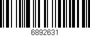 Código de barras (EAN, GTIN, SKU, ISBN): '6892631'