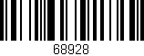 Código de barras (EAN, GTIN, SKU, ISBN): '68928'