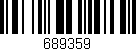 Código de barras (EAN, GTIN, SKU, ISBN): '689359'