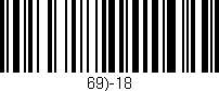 Código de barras (EAN, GTIN, SKU, ISBN): '69)-18'