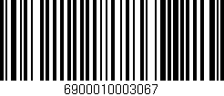 Código de barras (EAN, GTIN, SKU, ISBN): '6900010003067'