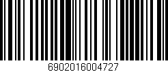 Código de barras (EAN, GTIN, SKU, ISBN): '6902016004727'