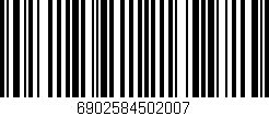 Código de barras (EAN, GTIN, SKU, ISBN): '6902584502007'