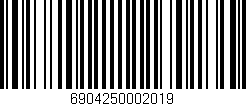 Código de barras (EAN, GTIN, SKU, ISBN): '6904250002019'