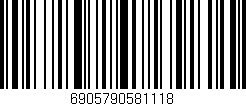 Código de barras (EAN, GTIN, SKU, ISBN): '6905790581118'