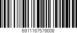 Código de barras (EAN, GTIN, SKU, ISBN): '6911167579008'