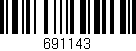Código de barras (EAN, GTIN, SKU, ISBN): '691143'