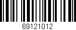 Código de barras (EAN, GTIN, SKU, ISBN): '69121012'