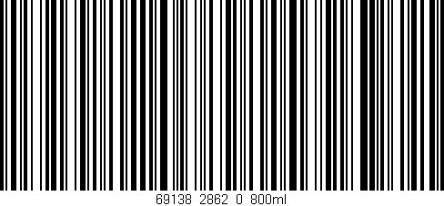 Código de barras (EAN, GTIN, SKU, ISBN): '69138_2862_0_800ml'