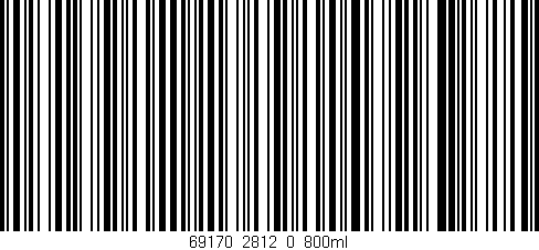 Código de barras (EAN, GTIN, SKU, ISBN): '69170_2812_0_800ml'