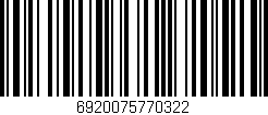 Código de barras (EAN, GTIN, SKU, ISBN): '6920075770322'