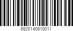 Código de barras (EAN, GTIN, SKU, ISBN): '6920140910011'
