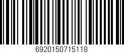 Código de barras (EAN, GTIN, SKU, ISBN): '6920150715118'