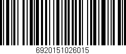 Código de barras (EAN, GTIN, SKU, ISBN): '6920151026015'