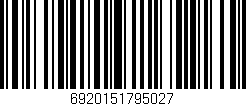 Código de barras (EAN, GTIN, SKU, ISBN): '6920151795027'