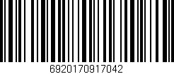 Código de barras (EAN, GTIN, SKU, ISBN): '6920170917042'