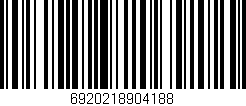Código de barras (EAN, GTIN, SKU, ISBN): '6920218904188'