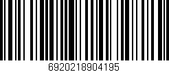 Código de barras (EAN, GTIN, SKU, ISBN): '6920218904195'