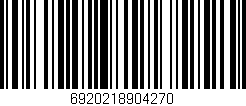 Código de barras (EAN, GTIN, SKU, ISBN): '6920218904270'