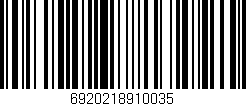 Código de barras (EAN, GTIN, SKU, ISBN): '6920218910035'