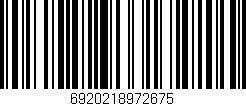 Código de barras (EAN, GTIN, SKU, ISBN): '6920218972675'