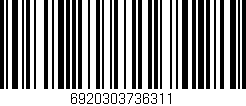 Código de barras (EAN, GTIN, SKU, ISBN): '6920303736311'