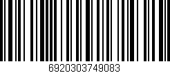 Código de barras (EAN, GTIN, SKU, ISBN): '6920303749083'